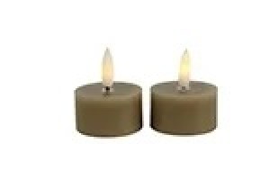 waxines theelicht rustiek Ø4CM LED ro Lyon s2 taupe